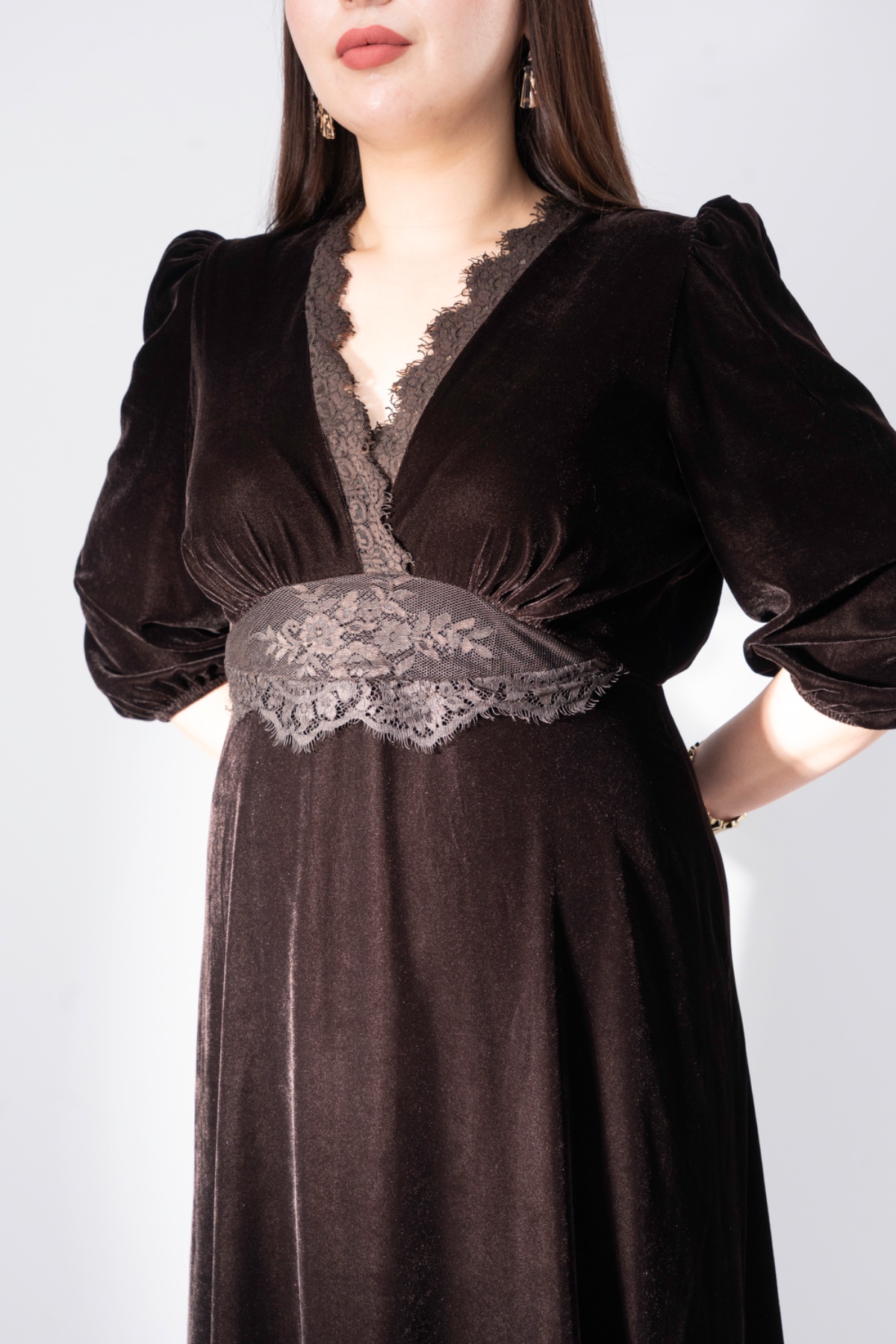 Платье CHIFFON 3539 — женская турецкая коллекция ALSHARM, ракурс 3