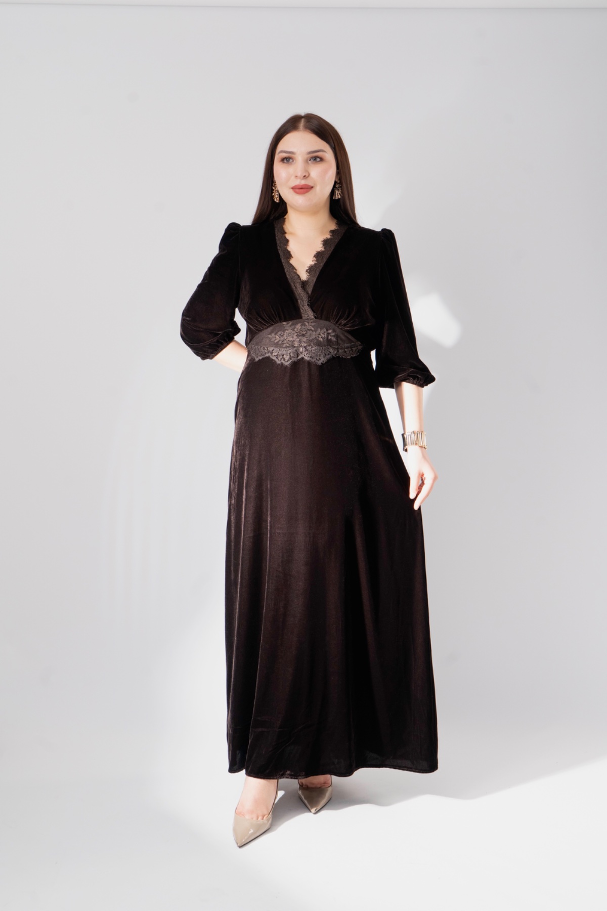 Платье CHIFFON 3539 — женская турецкая коллекция ALSHARM, ракурс 1