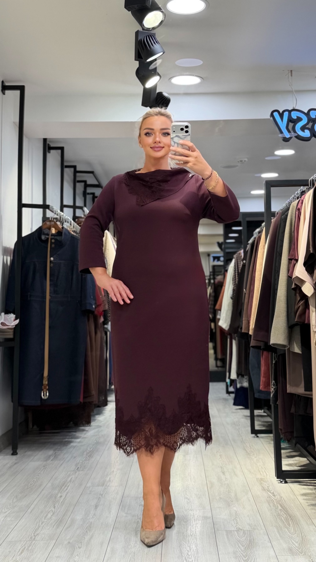 Платье TESSY 7351 — женская турецкая коллекция ALSHARM, ракурс 3