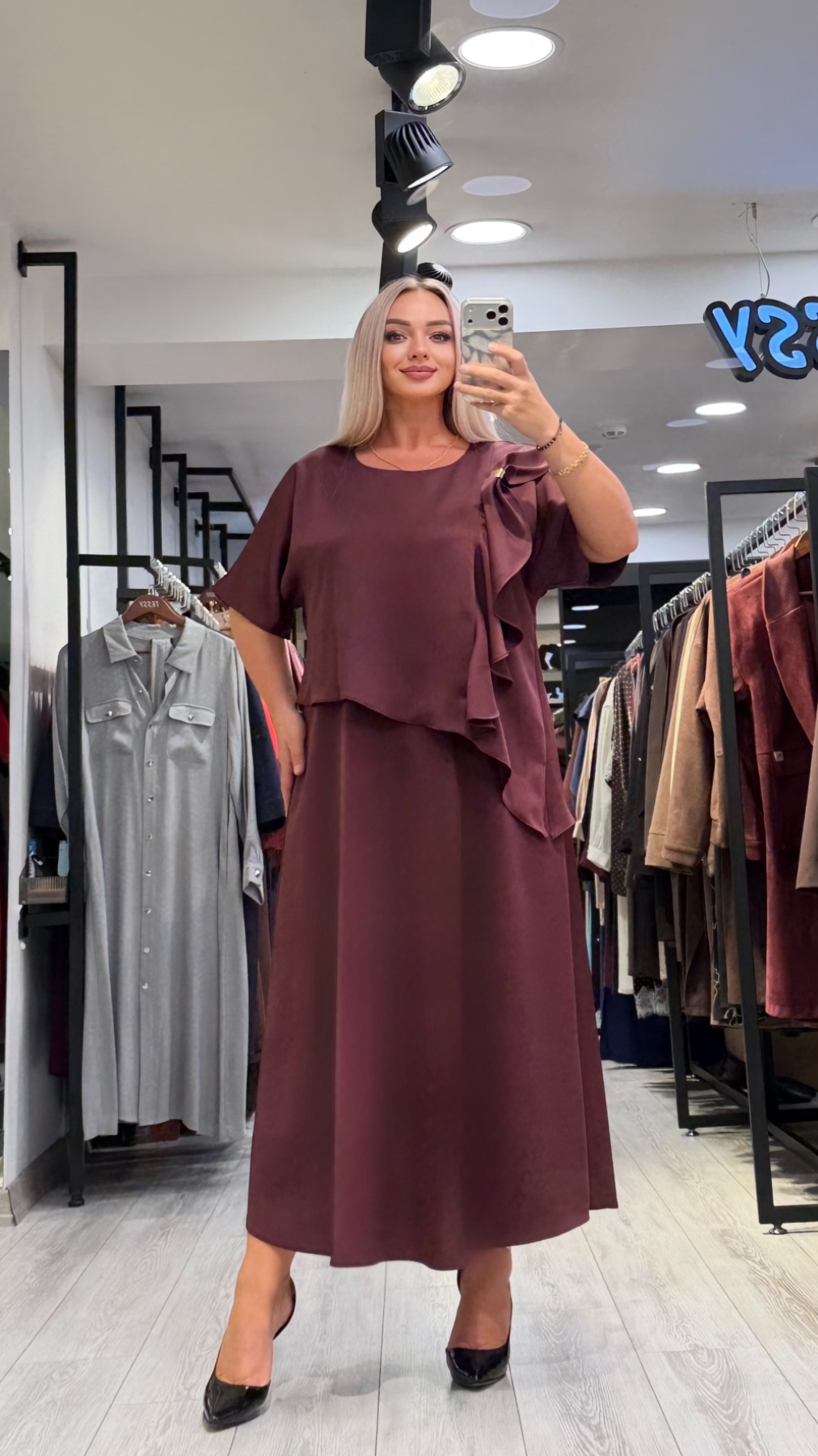 Платье TESSY 7319 — женская турецкая коллекция ALSHARM, ракурс 3