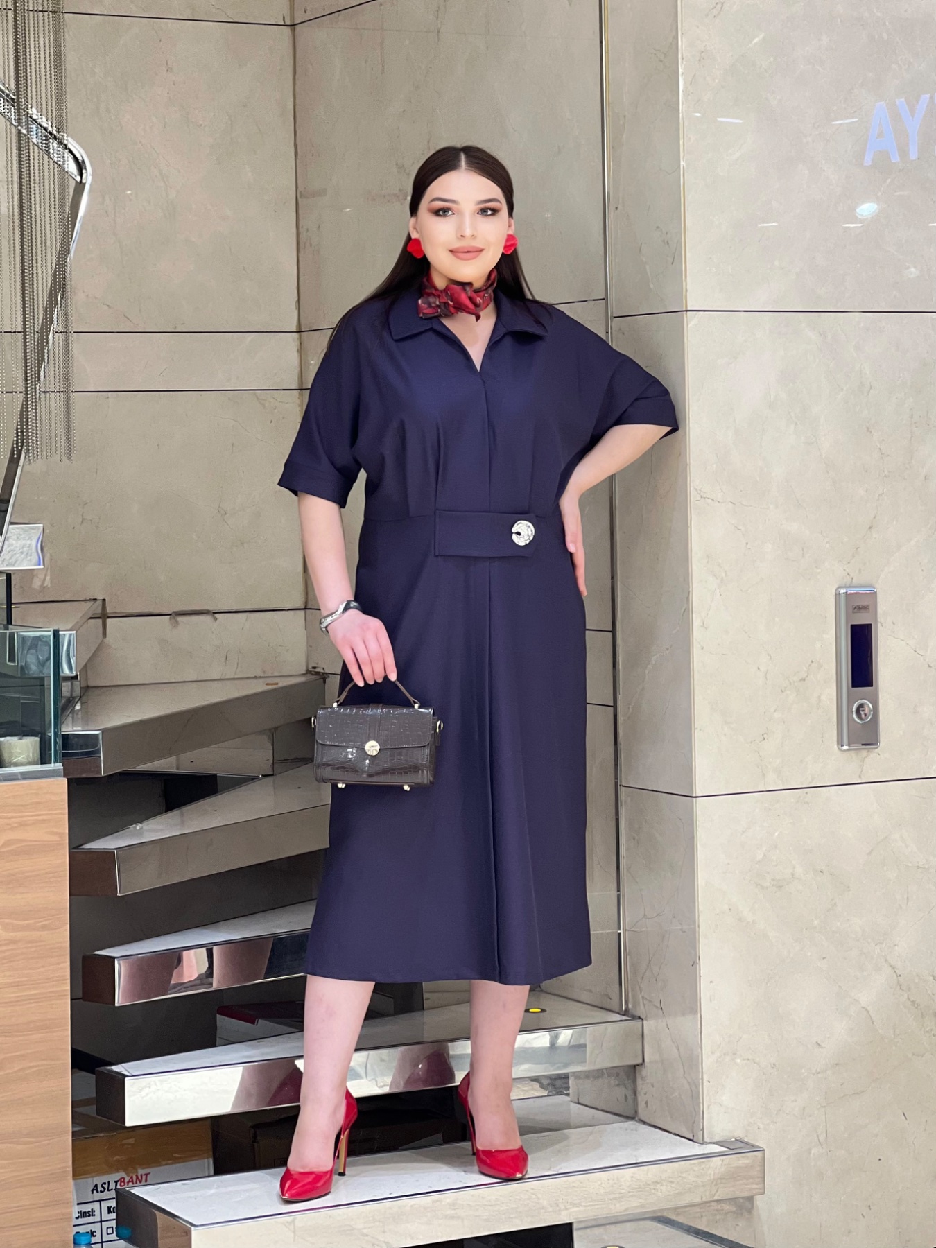 Платье CHIFFON 3508 — женская турецкая коллекция ALSHARM, ракурс 1