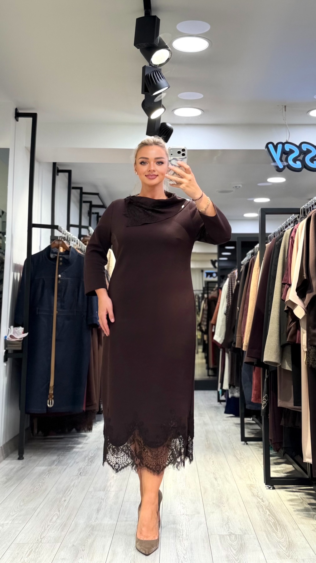 Платье TESSY 7351 — женская турецкая коллекция ALSHARM, ракурс 3