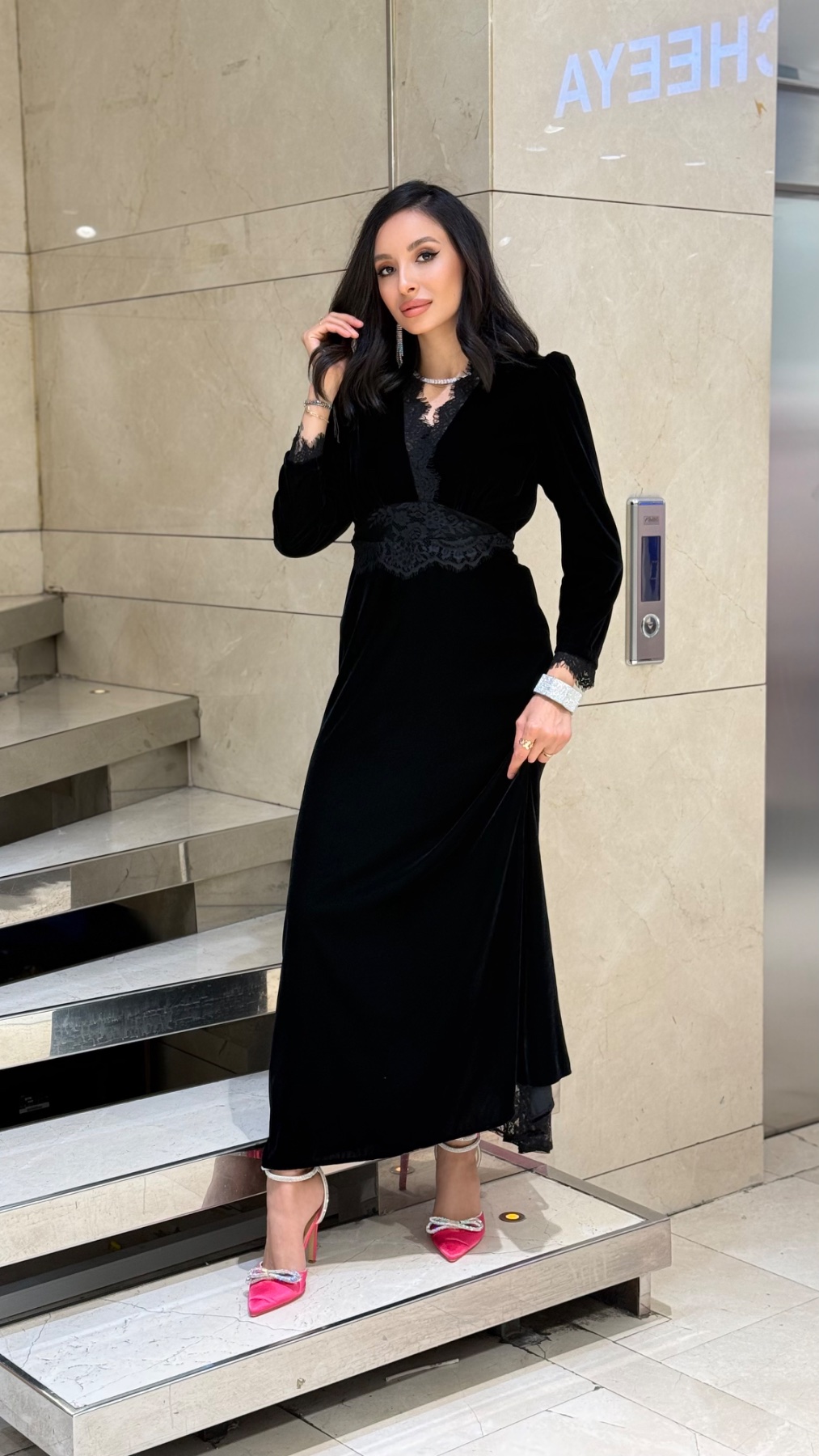 Платье CHIFFON 3547 — женская турецкая коллекция ALSHARM, ракурс 1