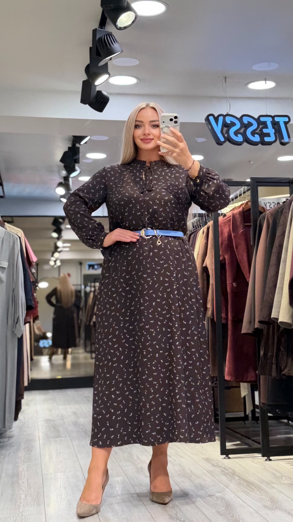 Платье TESSY 7350 — женская турецкая коллекция ALSHARM, ракурс 1